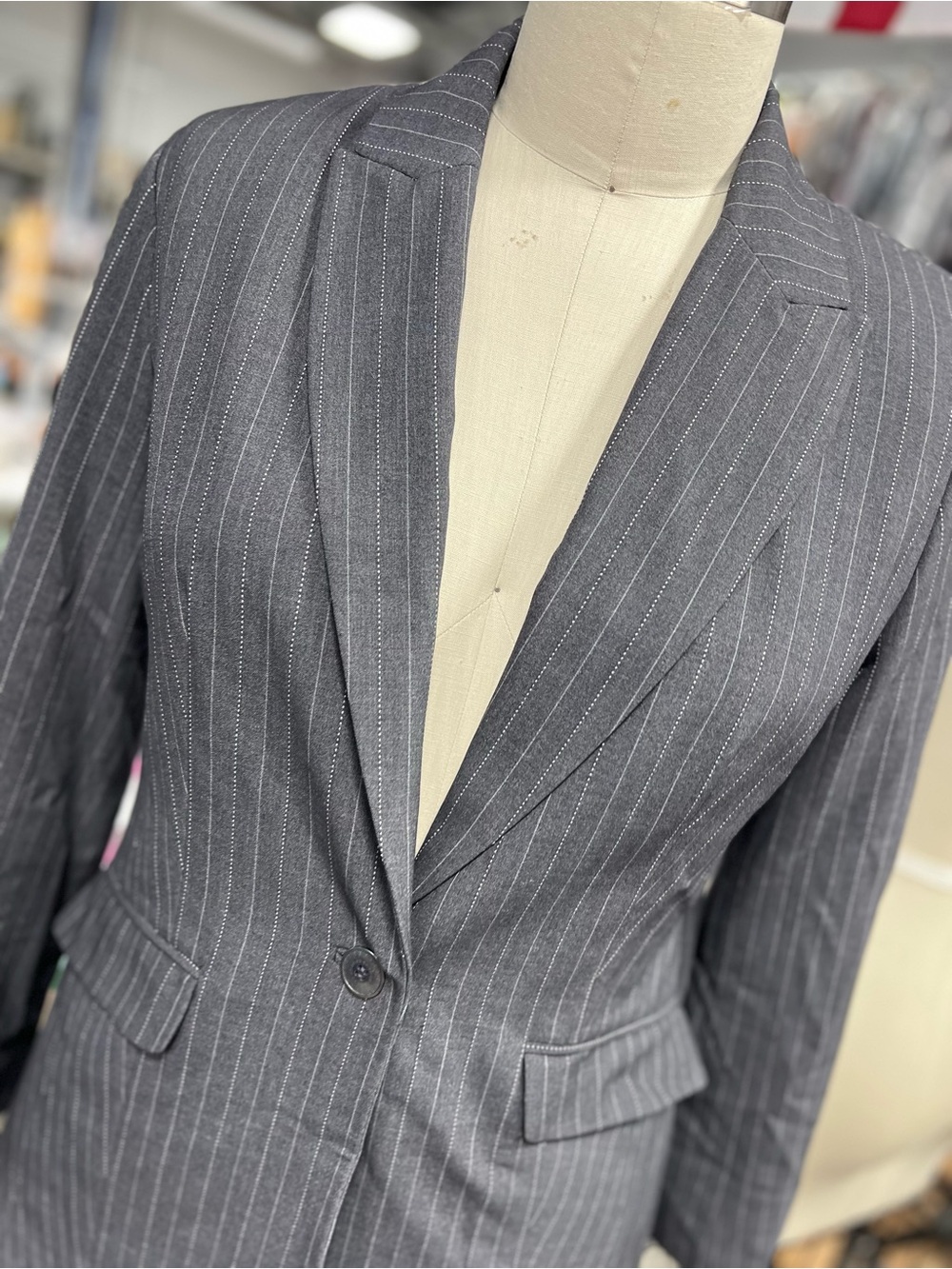 Bloomingdales Striped Blazer 12